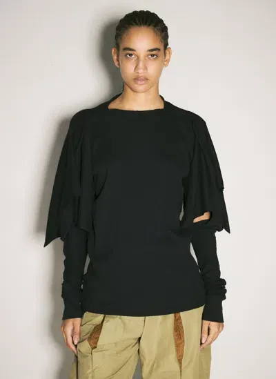 Kiko Kostadinov Circle Jersey Top In Black