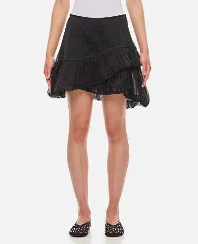 Kiko Kostadinov Lozen Gathered Skirt In Black