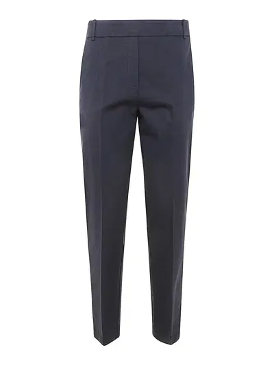 Kiltie Hugo Straight Leg Pants With Lapel In Blue