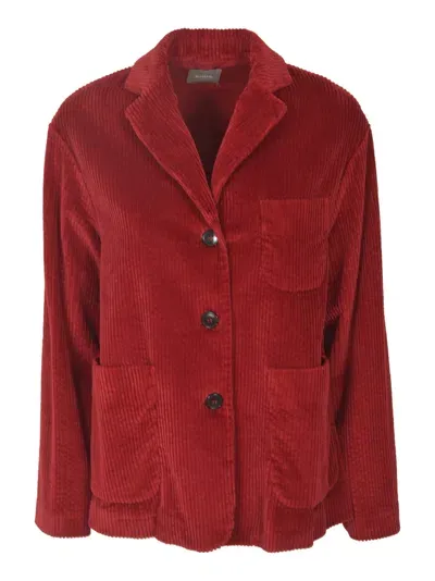 Kiltie Tri Pocket Buttoned Jacket In Red