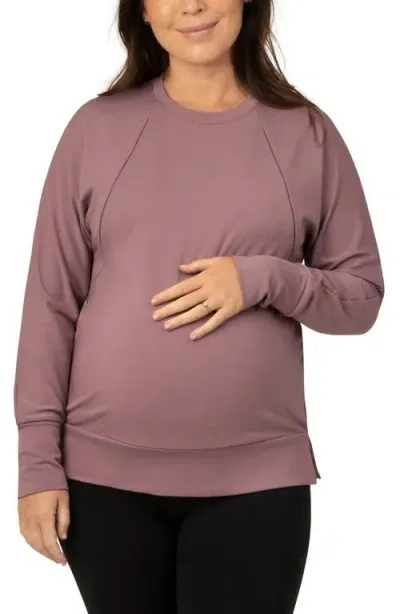 Kindred Bravely Relaxed Fit Maternity/nursing Sweatshirt In Twilight