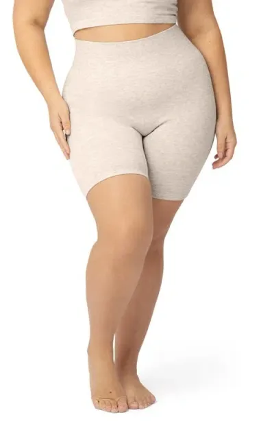 Kindred Bravely Sublime Maternity Bike Shorts In Oatmeal Heather