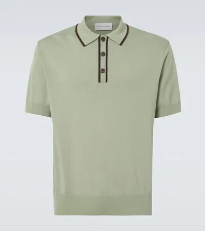 King & Tuckfield Wool Polo Shirt In Multicoloured