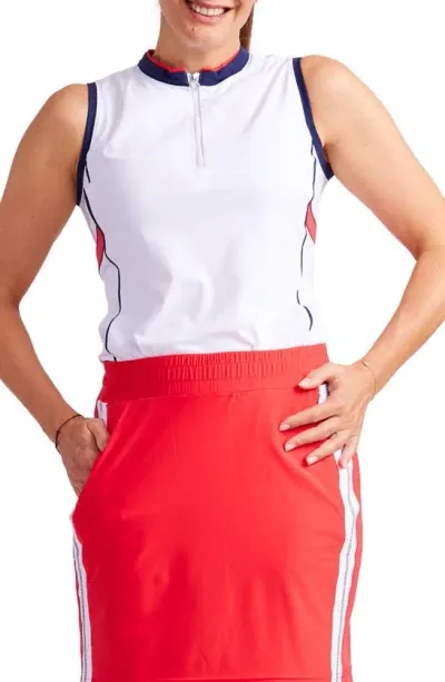 Kinona Activate Sleeveless Golf Top In White