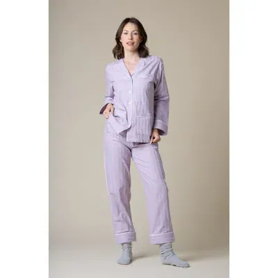 Kip. Kip Premium Cotton Pajama Set In Lavender