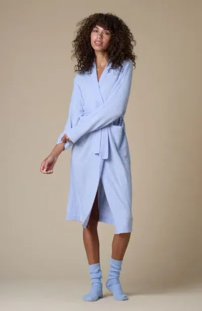 Kip. Kip Pure Cashmere Long Robe In Mist Blue