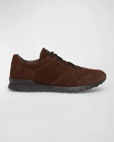 Kiton Men's Vlaz Suede Trek Sneakers In Dk Brwn