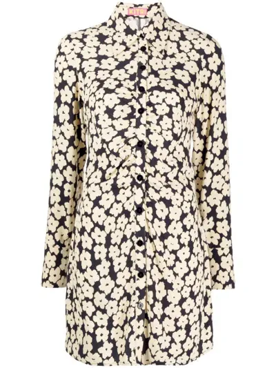 Kitri Brooke Floral-print Dress In Nude