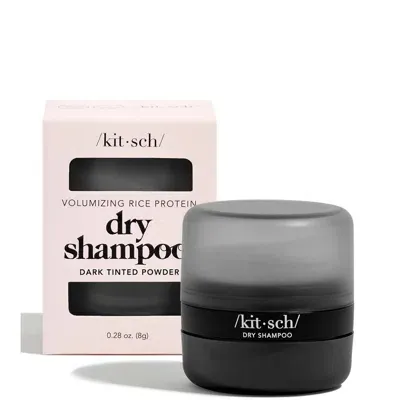 Kitsch Volumising Rice Protein Dry Shampoo - Dark Tinted Powder 8g In White