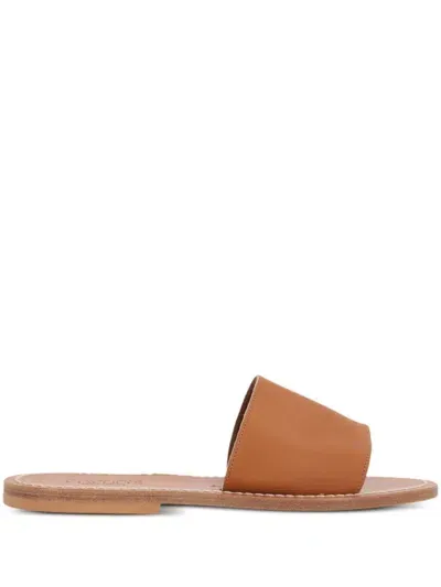 Kjacques Capri Leather Sandals In Beige