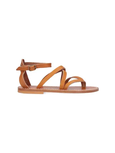 Kjacques Heracles Flat Sandals In Brown