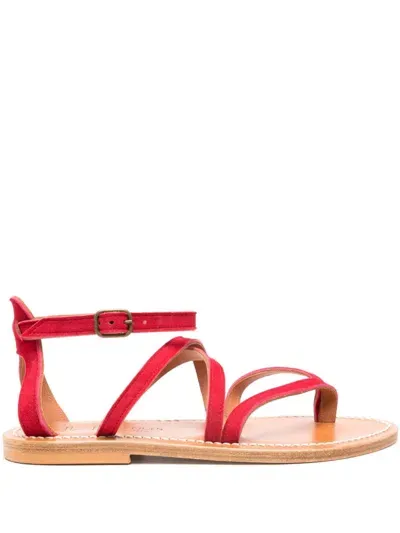 Kjacques Suede Flat Sandals In Rosa