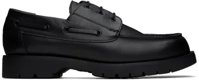 Kleman Black Donato Boat Shoes In Noir