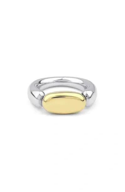 Kloto Stone Two-tone Ring In Silver/gold