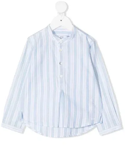 Knot Kids' Striped Collarless Shirt In Blue