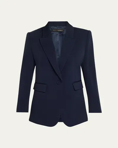 Kobi Halperin Berlin Single-button Stretch Viscose Jacket In Navy