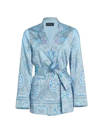 Kobi Halperin Women's Anya Paisley Jacket In Powder Blue Multi