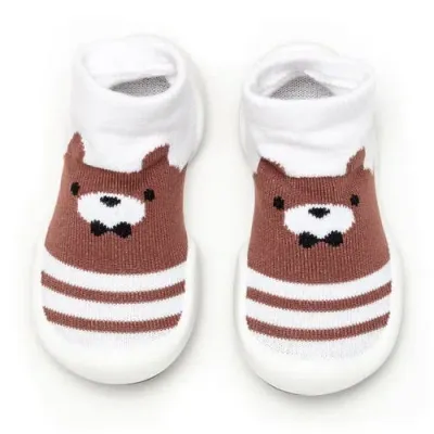 Komuello Babies'  Toddler Boy Sock Shoes In Brown