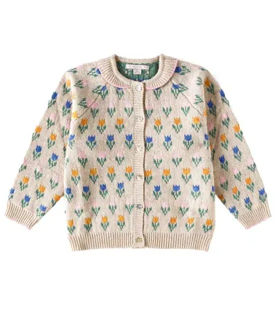 Konges Sløjd Kids' Belou Wool-blend Cardigan In Tulipe