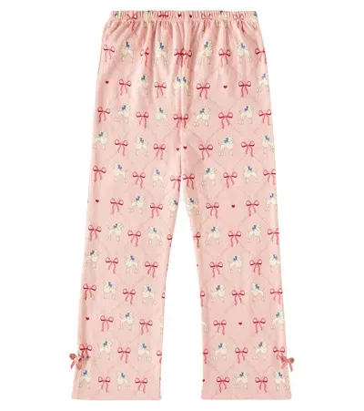 Konges Sløjd Kids' Drey Printed Cotton Pants In Poodle