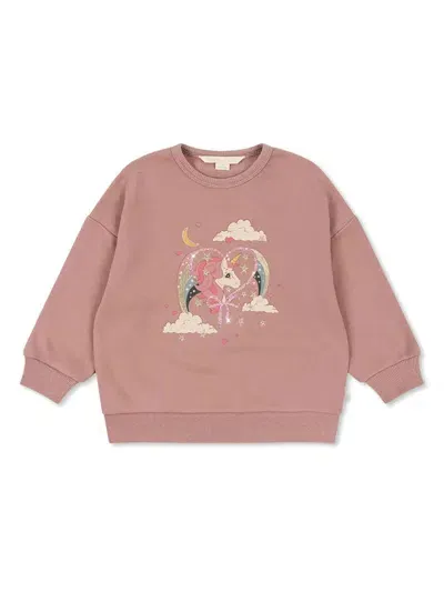 Konges Sløjd Kids' Lou Glitter Sweatshirt In Pink