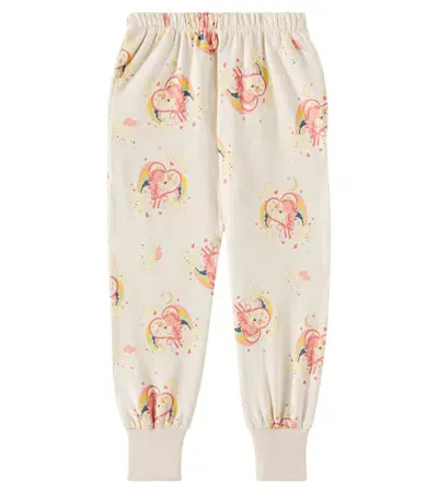 Konges Sløjd Kids' Loupy Lou Printed Cotton Sweatpants In Beige