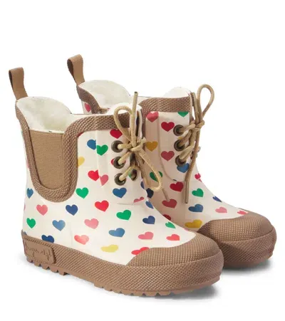 Konges Sløjd Kids' Thermo Printed Rain Boots In Multicoloured