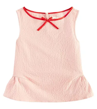 Konges Slojd Kids' Ava Cotton Top In Rot