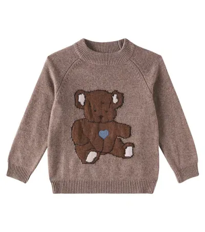 Konges Slojd Kids' Billi Wool-blend Sweater In Grau