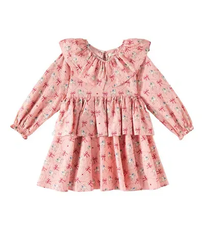 Konges Slojd Kids' Lunella Printed Cotton Dress In Pink