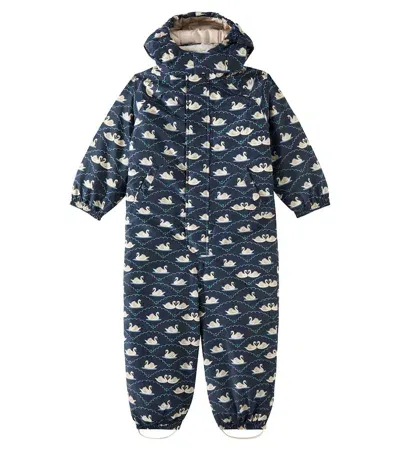 Konges Slojd Kids' Nohr Printed Ski Suit In Black