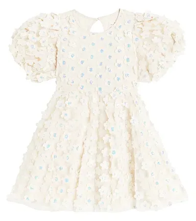 Konges Slojd Kids' Sally Embellished Dress In Beige