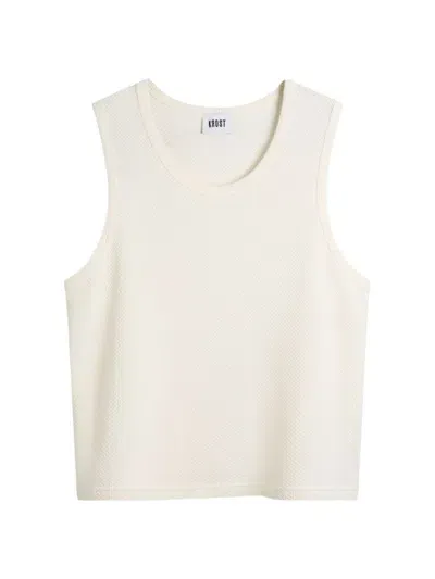 Krost Men's Piqué Tank Top In Off White