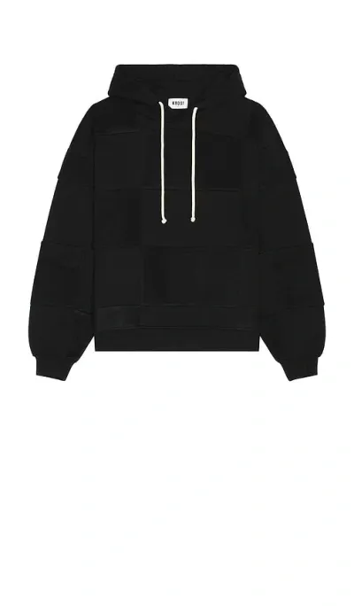 Krost Quilted Cotton Hoodie In Black