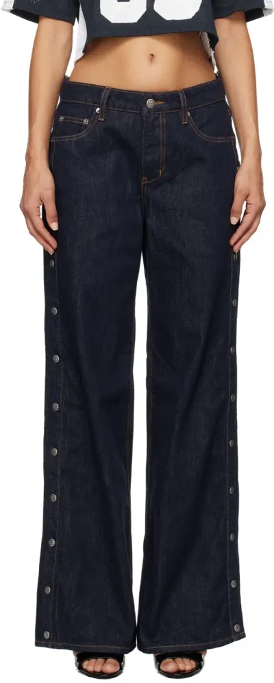 Ksubi Blue Low Rider Original Snaps Jeans In 098 Denim