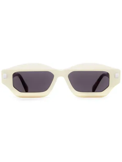 Kuboraum Angular Slim-frame Sunglasses In Neutral