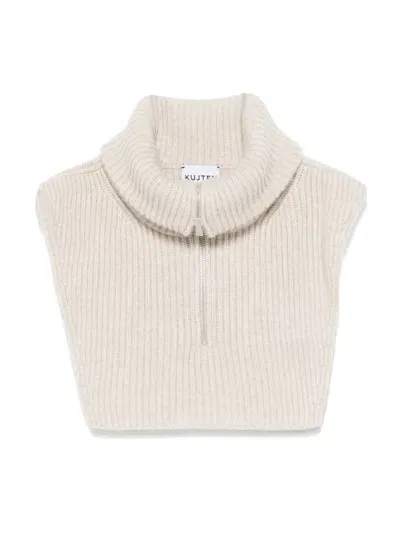 Kujten Cashmere Collar In Neutrals