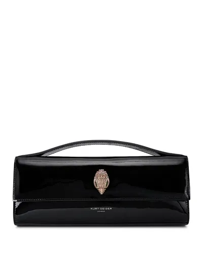 Kurt Geiger Bond Long Top Handle Clutch In Black