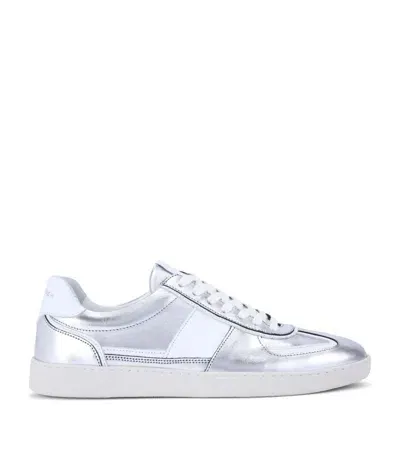 Kurt Geiger Metallic Lloyd Sneakers In Silver