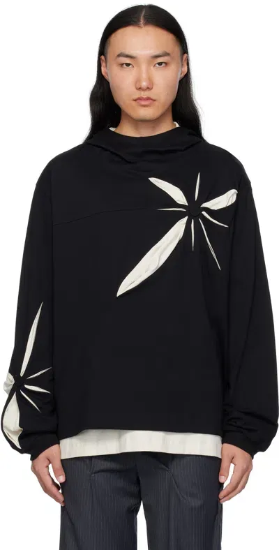 Kusikohc Black Origami Long Hoodie