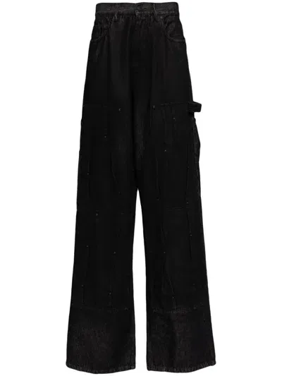 Kusikohc Carpenter Rivet Jeans In Black