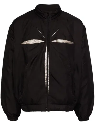 Kusikohc Origami Zip-up Jacket In Black