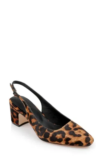 L Agence L'agence Elaina Slingback Pump In Leopard Haircalf