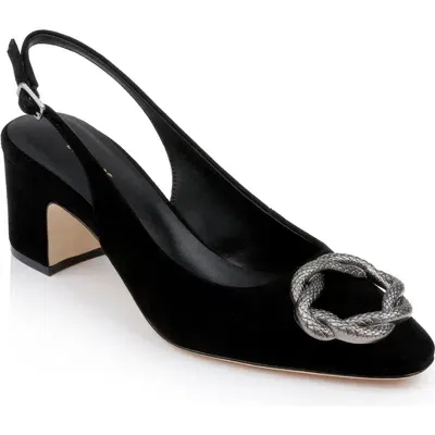 L Agence L'agence Elayne Slingback Pump In Black Suede