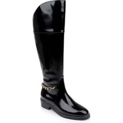 L Agence L'agence Eulalie Ii Knee High Boot In Black Leather