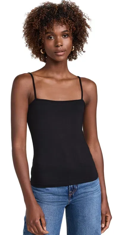 L Agence Lavinia Square Neck Tank Black