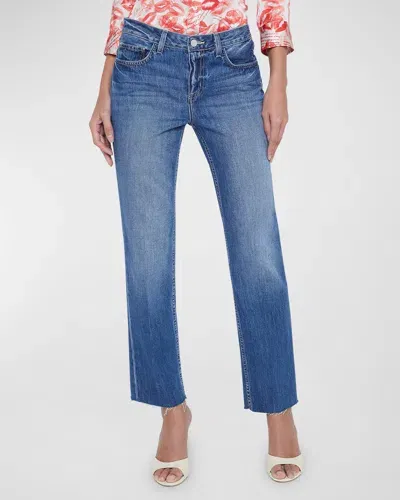 L Agence Milana Low-rise Cropped Straight Jeans In Brentwood