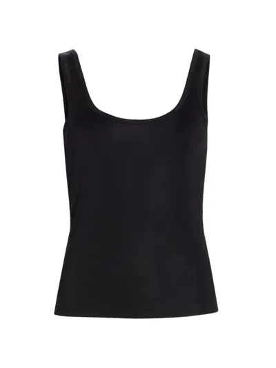 L Agence Chrissy Scoop-neck Tank Top In Black