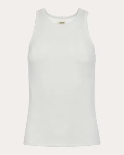 L Agence L'agence Nia Racerback Tank Top In White