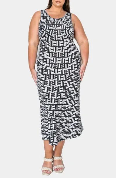 L I V D Sarai Sleeveless Maxi Dress In Black White